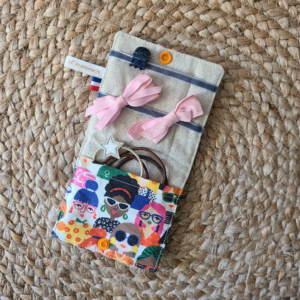 Range barrettes en tissu avec des compartiments personnalisables